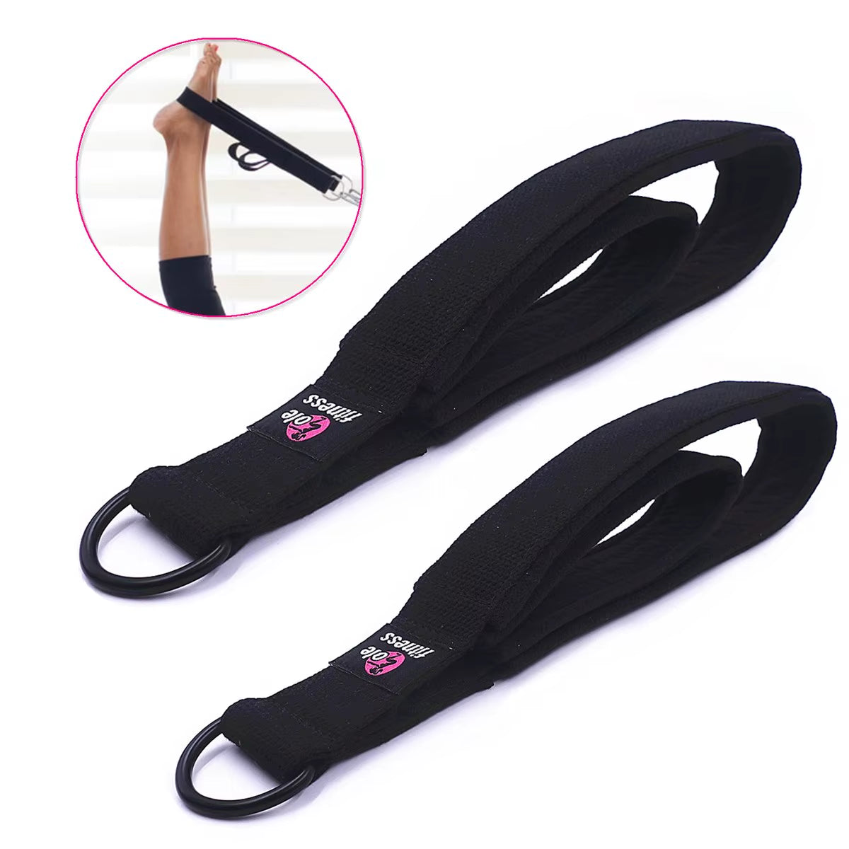 2PCS Pilates Double Loop Straps for Reformer Yoga Accessories for for Arm Leg Exercises Home Gym Workout Personal Pilates Straps