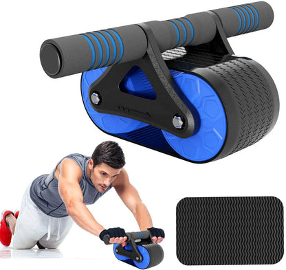 Automatic Rebound Ab Roller Wheel Double Wheel Abdominal Trainer for Home Fitness