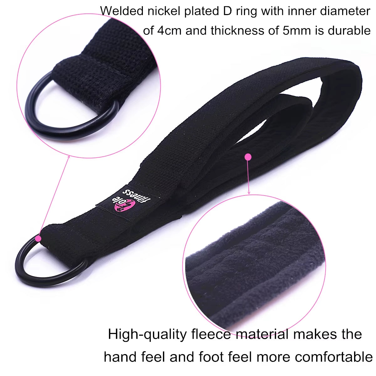 2PCS Pilates Double Loop Straps for Reformer Yoga Accessories for for Arm Leg Exercises Home Gym Workout Personal Pilates Straps